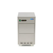 Machine à glaçons Maxima, capacité 30 kg/jour, glaçons broyés ou floconnés, refroidissement par eau, vue de face.