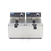 Friteuse - 2 x 8 L - 2 paniers - jusqu'à 2,8 kg de frites