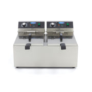 Friteuse - 2 x 11 L - 2 paniers - jusqu'à 2,8 kg de frites