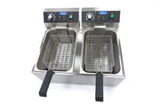 Friteuse - 2 x 11 L - 2 paniers - jusqu'à 2,8 kg de frites