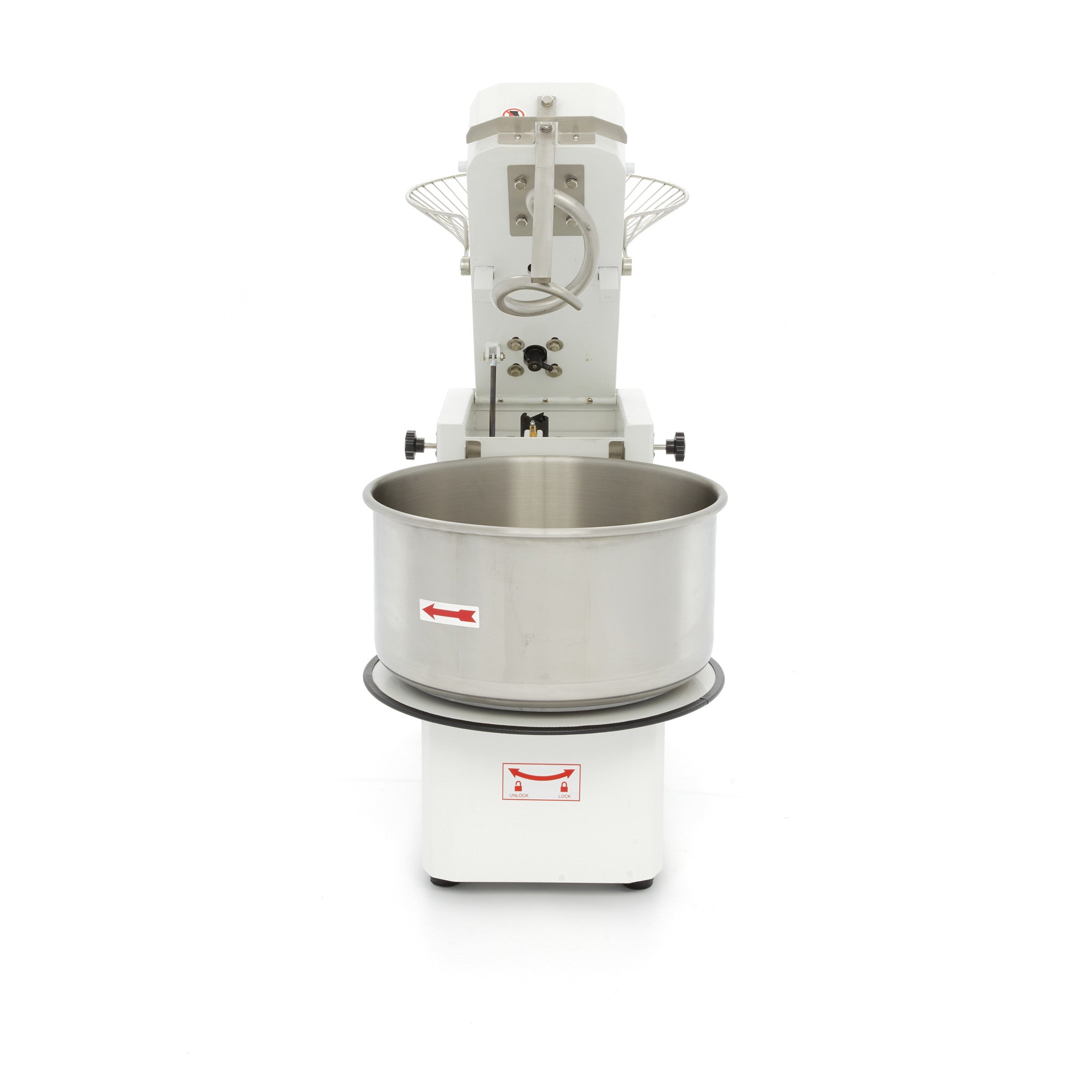 Pétrin à spirale Maxima, machine à pâte de 50 L, bol amovible, 2 vitesses, capacité 30 kg de pâte, électrique 400V.