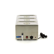 Bain Marie - avec robinet - incl 3 x 1/3 GN set - électrique