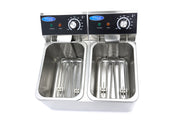 Friteuse - 2 x 4 L - 2 paniers - jusqu'à 1,5 kg de frites