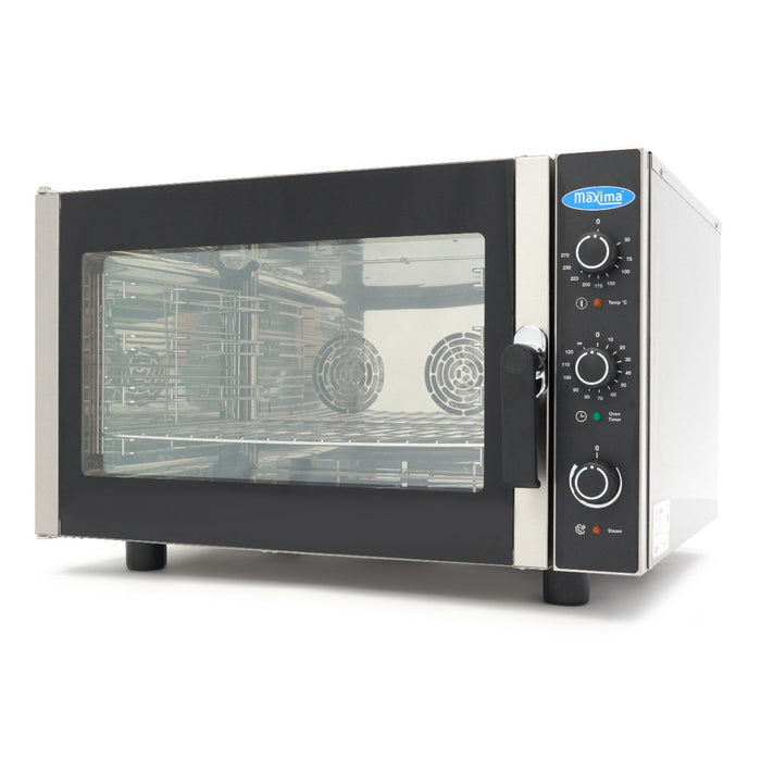 Four combiné Maxima pour boulangerie, 4 plateaux 60x40 cm, analogique, 400V, adapté à 1/1 GN.