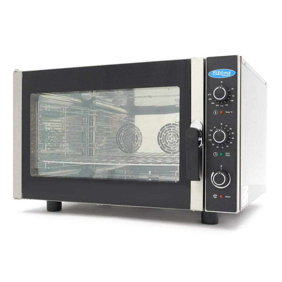 Four combiné Maxima pour boulangerie, 4 plateaux 60x40 cm, analogique, 400V, adapté à 1/1 GN.