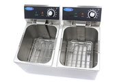 Friteuse - 2 x 8 L - 2 paniers - jusqu'à 2,8 kg de frites