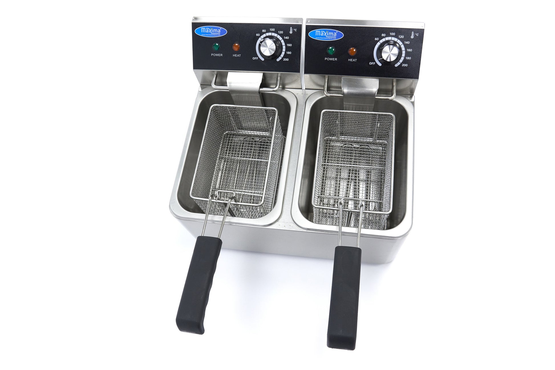 Friteuse - 2 x 4 L - 2 paniers - jusqu'à 1,5 kg de frites