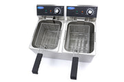 Friteuse - 2 x 8 L - 2 paniers - jusqu'à 2,8 kg de frites