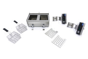 Friteuse - 2 x 13 L - 2 paniers - avec robinet de vidange