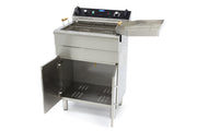 Friteuse - 30 L - 1 panier - avec robinet de vidange et support