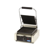 Plaque de gril simple rainurée de 22 cm pour grill de contact Maxima, surface en acier pour cuisson uniforme