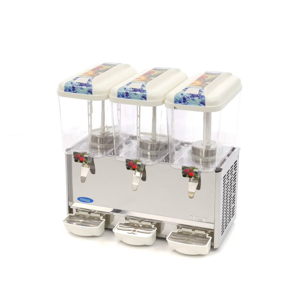 Dispensateur de boissons - 3 x 18 L -  électrique - incl mécanisme d'agitation