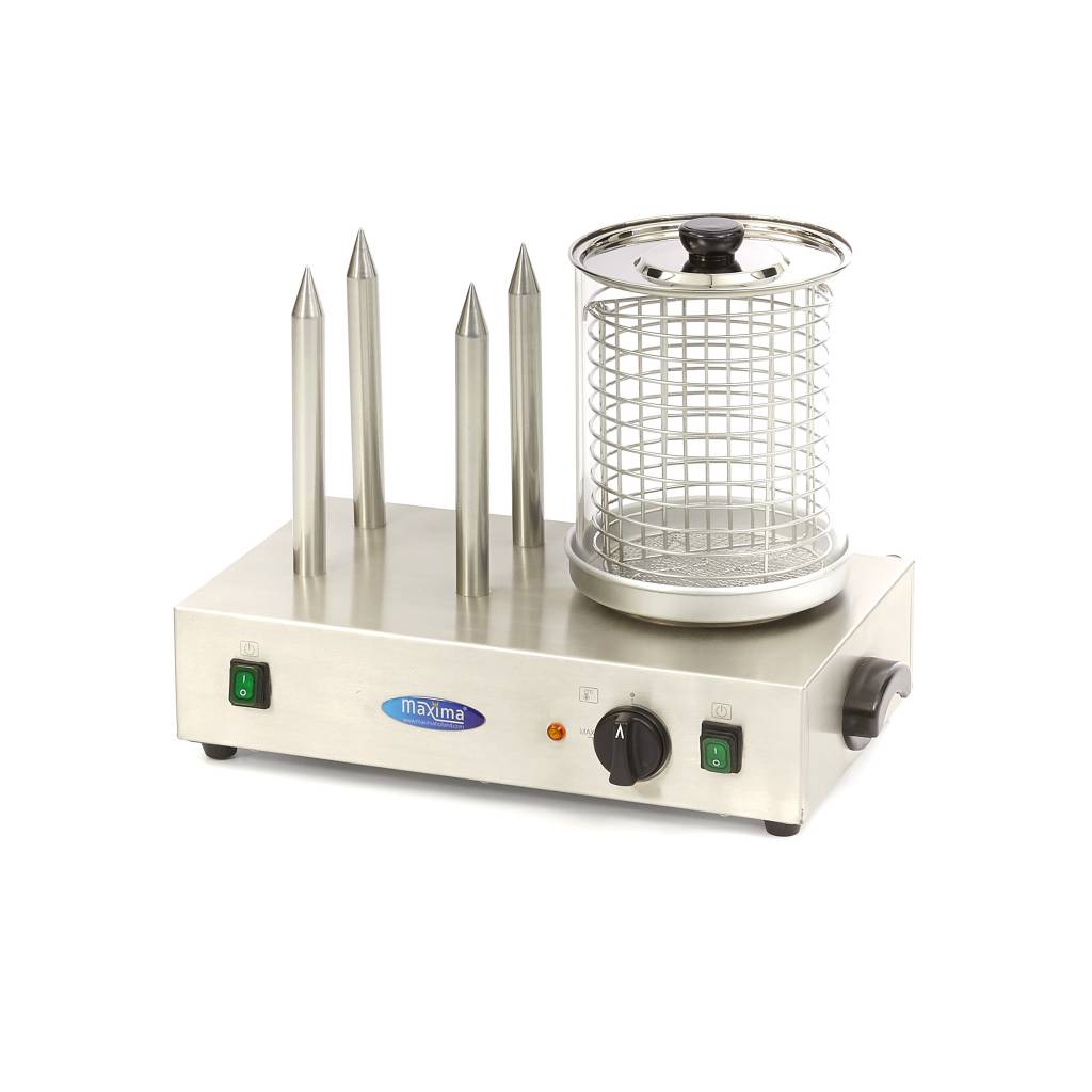 Chauffe-saucisses MAXIMA en silicone, diamètre 20 cm, avec 4 pointes, lavable au lave-vaisselle, pour cuisson facile et pratique