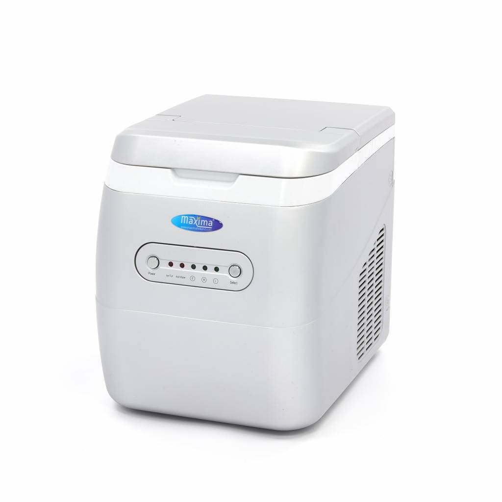 Machine à glaçons MAXIMA, capacité 15 kg/jour, glaçons creux, refroidissement par air, appareil de fabrication de glaçons.