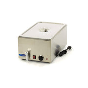 Bain-marie électrique Maxima avec robinet et ensemble 1/1 GN, surface en acier inoxydable, pour la cuisine ou la restauration.