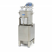 Machine à éplucher les pommes de terre MAXIMA, capacité de 15 kg, débit de 300 kg/h, avec minuteur intégré.