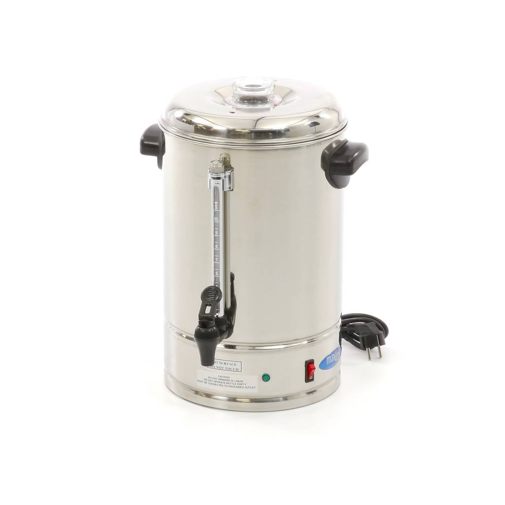 Percolateur à café MAXIMA de 10 L avec filtre amovible, capacité de 80 tasses pour préparer du café en grande quantité.