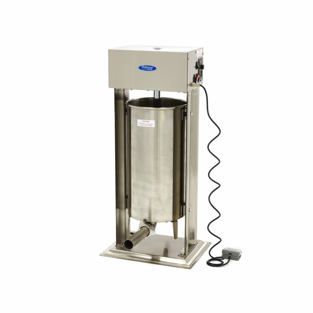 Pouissor à saucisses MAXIMA, 25 L, automatique, vertical avec 4 tubes de remplissage pour préparer des saucisses maison.