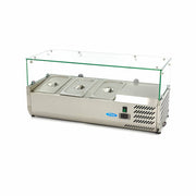 Réfrigérateur de préparation de comptoir MAXIMA, 95 cm, pour 3 x 1/3 GN, refroidissement efficace, idéal pour cuisine professionnelle
