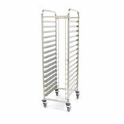 Chariot à plateaux MAXIMA pour boulangerie, capacité de 16 plateaux 60x40 cm, structure en métal robuste, sans plateaux inclus