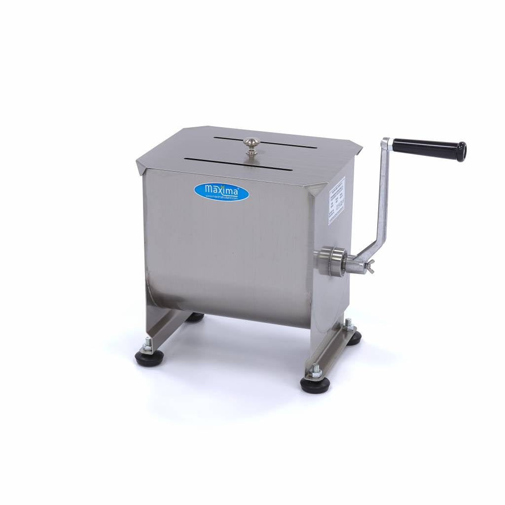 Mélangeur de viande MAXIMA, 10 L, capacité 7,5 kg, avec axe unique, manuel, pour préparation de viande.