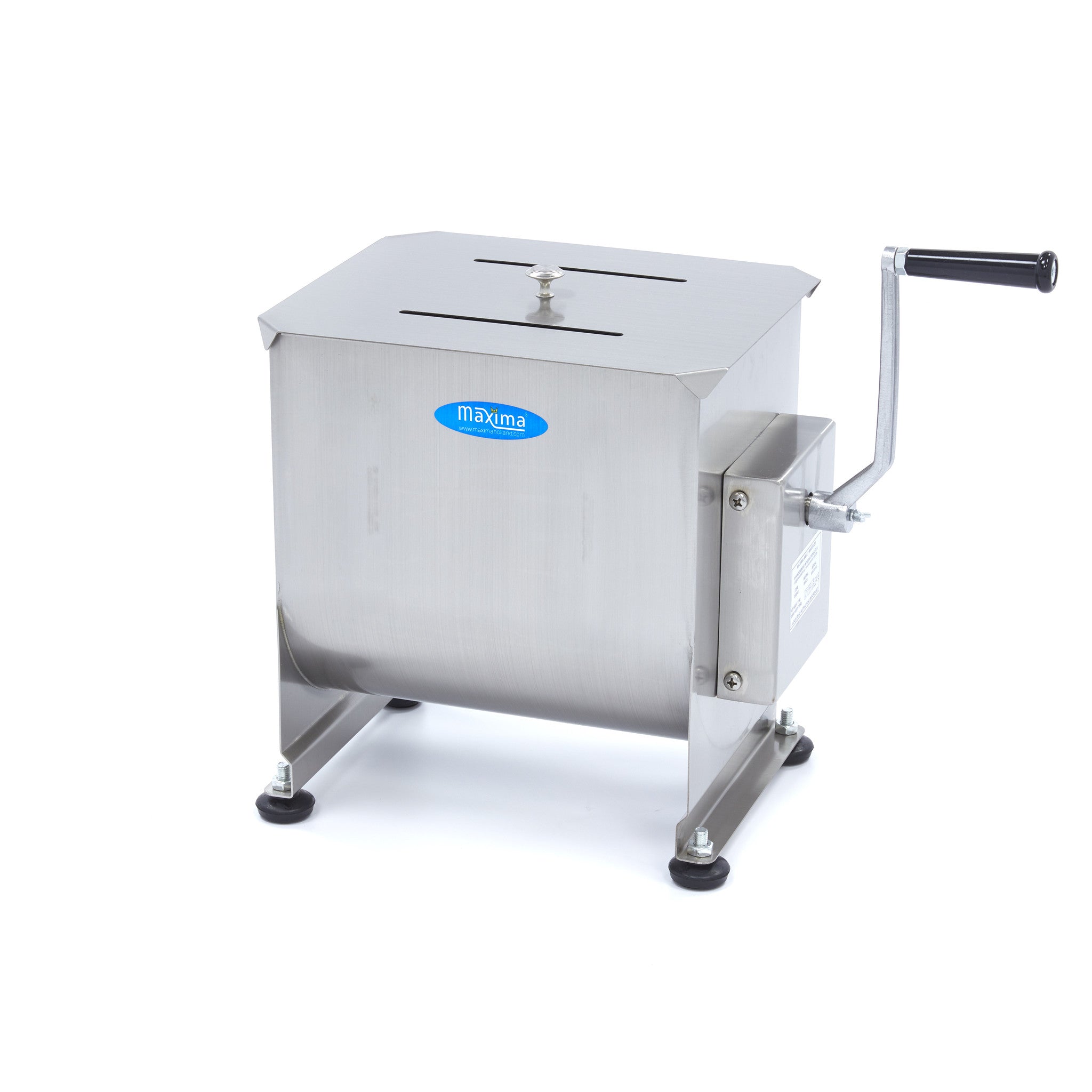 Mélangeur de viande MAXIMA, 20 L, capacité de 16 kg, avec axe unique, manuel, pour préparation de viande.
