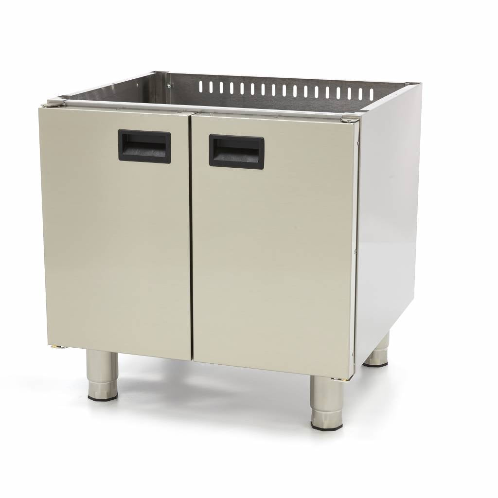 Support de cuisine commercial Maxima pour ligne de cuisson 600, unité double avec 2 portes, profondeur 60 cm.