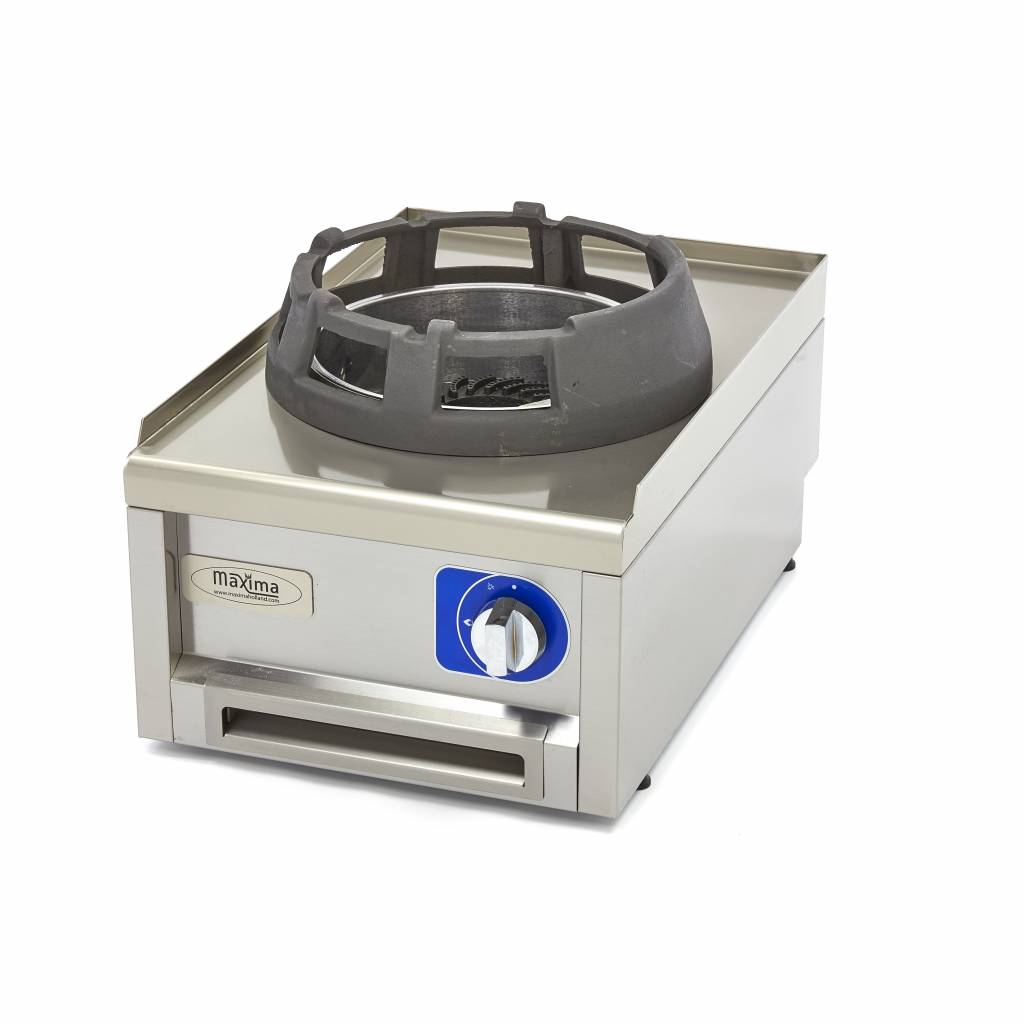 Cuiseur wok Maxima, ligne de cuisson 600, diamètre 28 cm, anneau de cuisson, profondeur 60 cm, gaz.