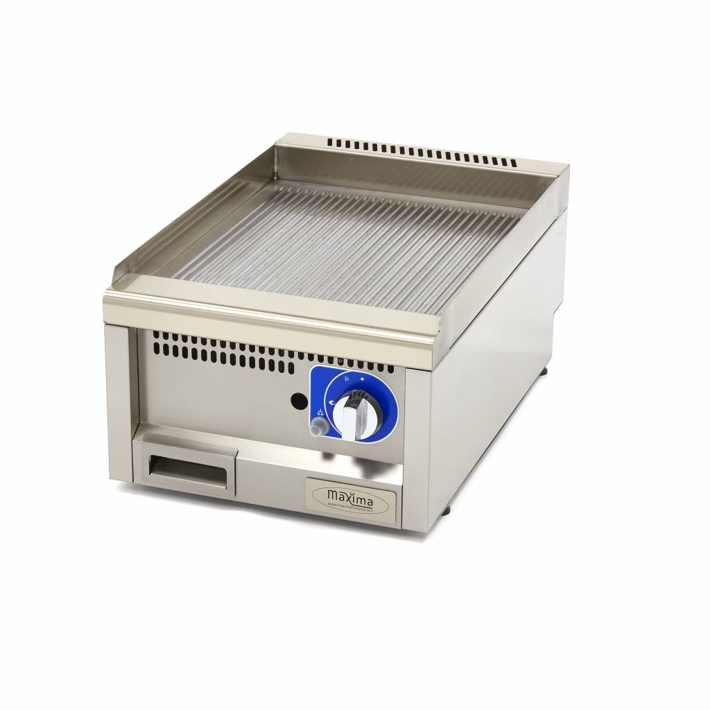Gril commercial Maxima ligne de cuisson 600, rainuré, à gaz, unité simple, profondeur 60 cm, surface de cuisson.