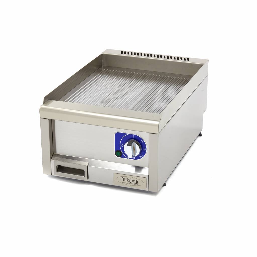 Gril de qualité commerciale - rainuré - unité simple - profondeur 60 cm - électrique
