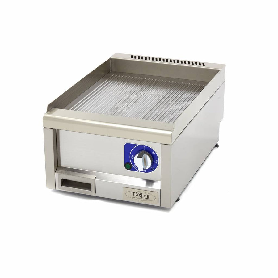 Gril de qualité commerciale - rainuré - unité simple - profondeur 60 cm - électrique