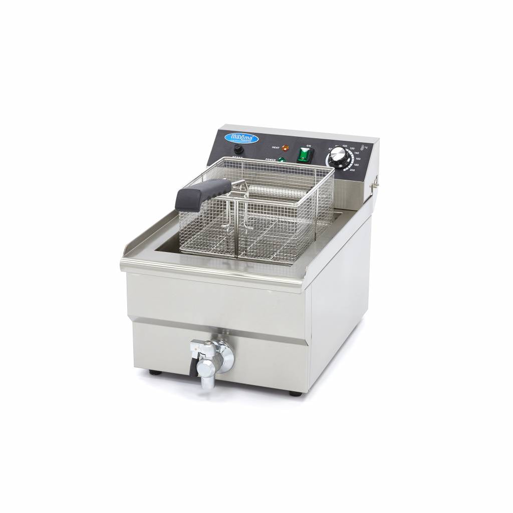 Friteuse - 16 L - 1 panier - avec robinet de vidange