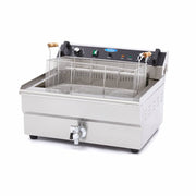 Friteuse - 30 L - 1 panier - avec robinet de vidange