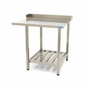 Dishwasher table - 120 x 75 cm - right - with backsplash and storage shelf