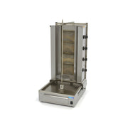 Kebab grill - 4 burners - 70 kg meat capacity - gas