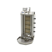 Kebab grill - 4 burners - 50 kg meat - gas