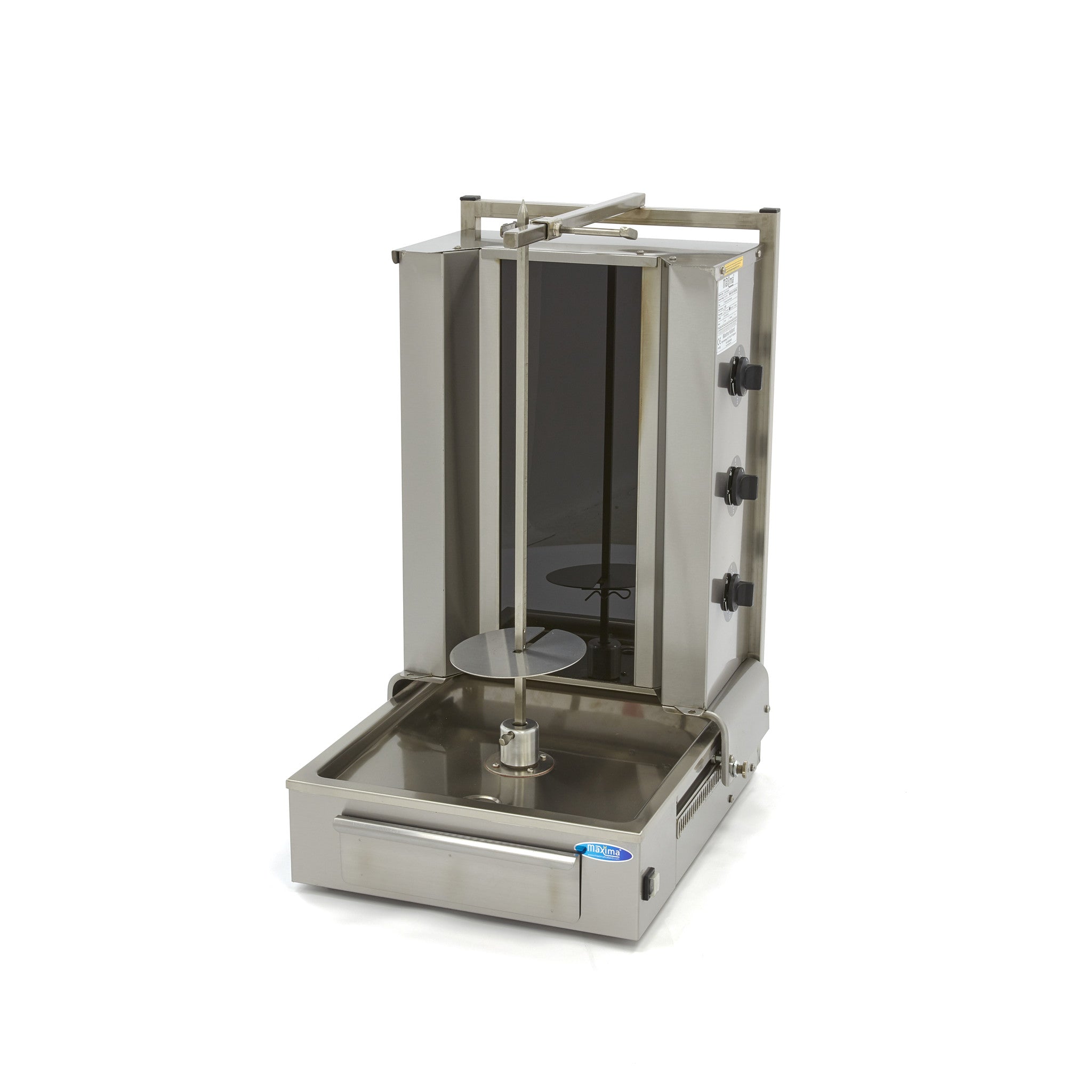 Kebab grill - 3 burners - 40 kg meat capacity - electric