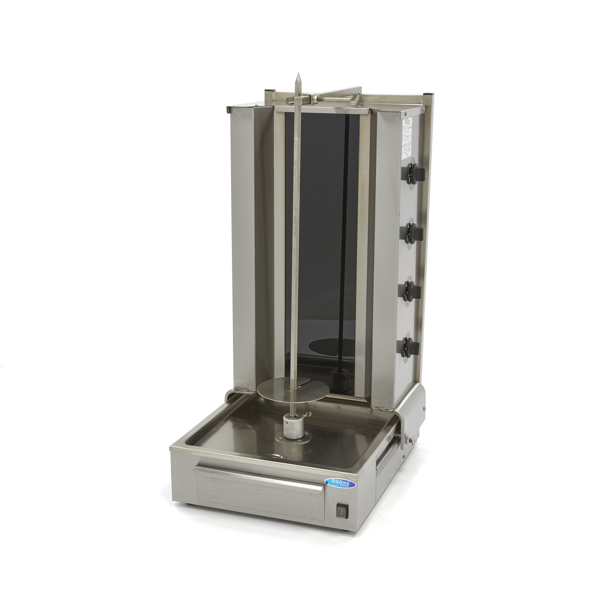 Kebab grill - 4 burners - 70 kg meat capacity - electric