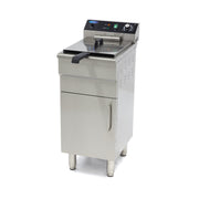 Fryer - 16 L - 1 basket - with drain tap and stand - 400V