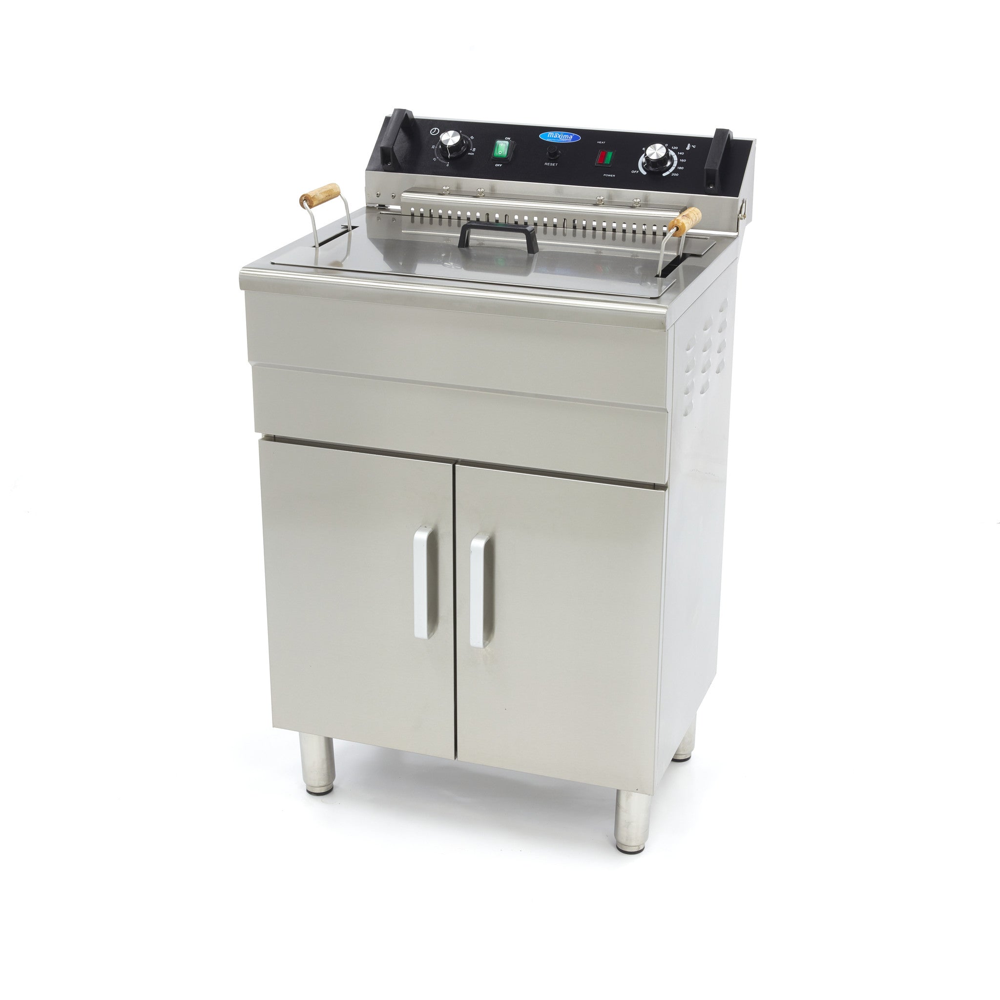 Deep fryer - 30 L - 1 basket - with drain tap and stand