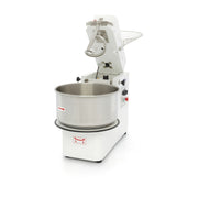 Pétrin à spirale Maxima 50 L pour pâte de 30 kg, bol amovible, 2 vitesses, machine à pâte professionnelle en image.