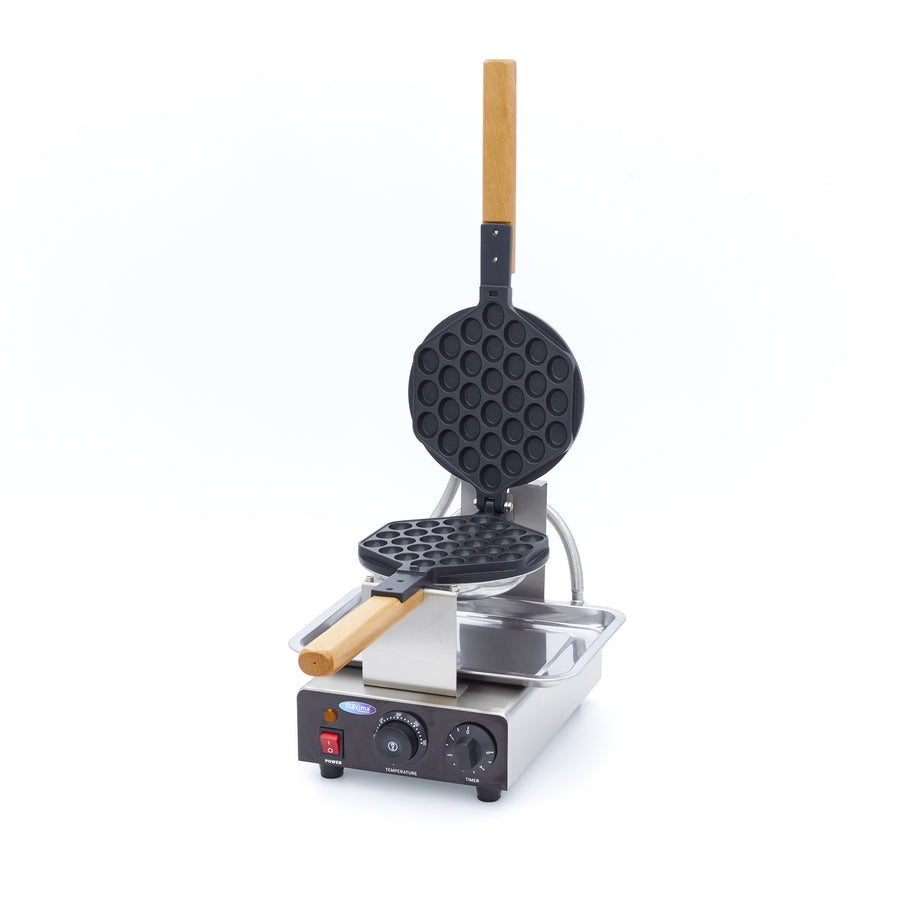 Gaufrier professionnel Maxima avec motif bulles, une pièce, plaque en acier pour préparer des gaufres croustillantes.