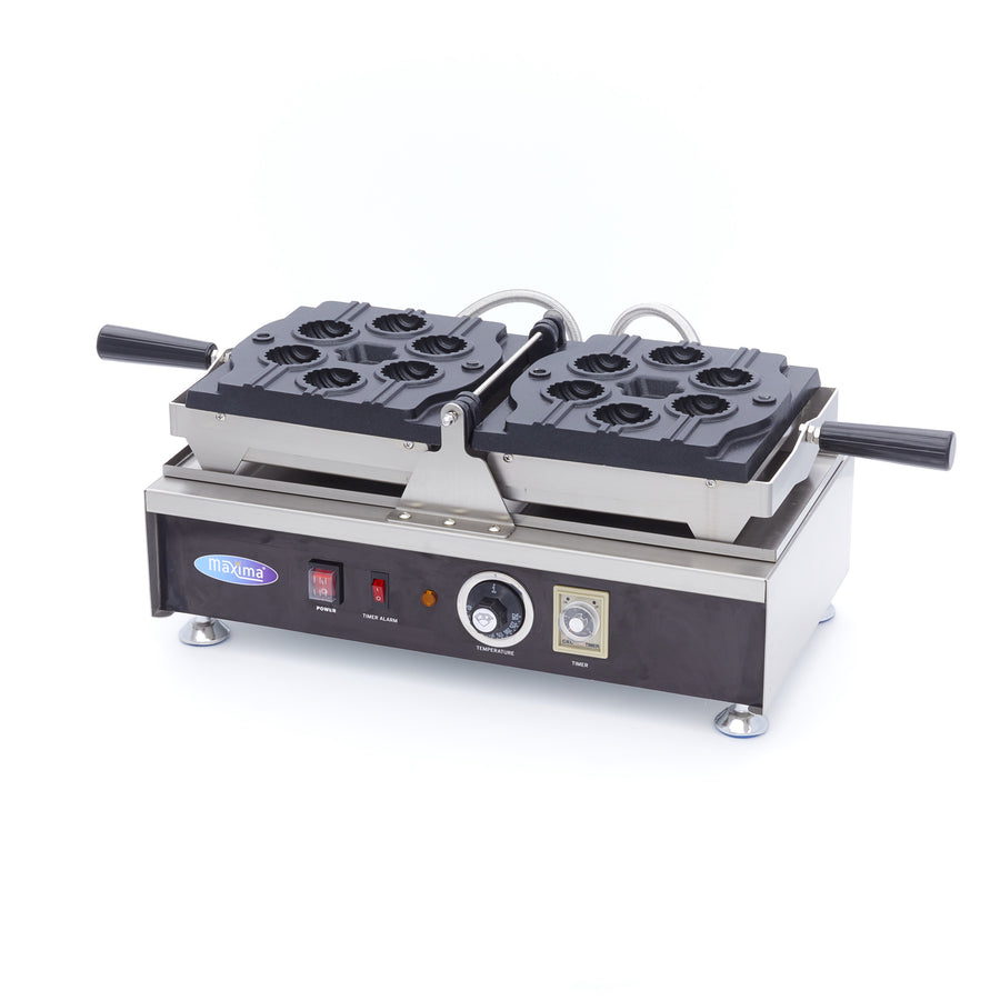 Gaufrier professionnel Maxima avec plaque pour 6 cake pops, appareil de cuisson pour créations sucrées et gourmandes