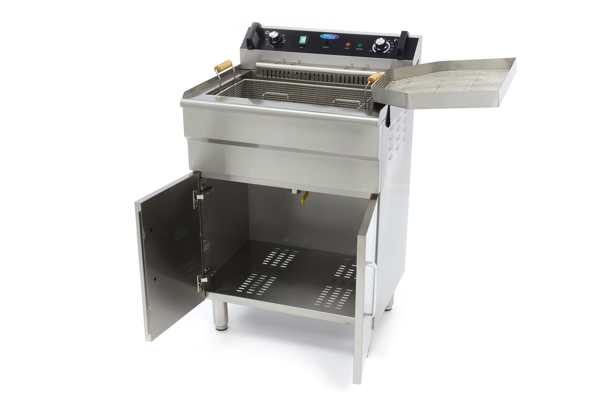 Friteuse - 35 L - 1 panier - avec robinet de vidange - 400V