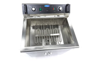 Friteuse - 30 L - 1 panier - avec robinet de vidange et support