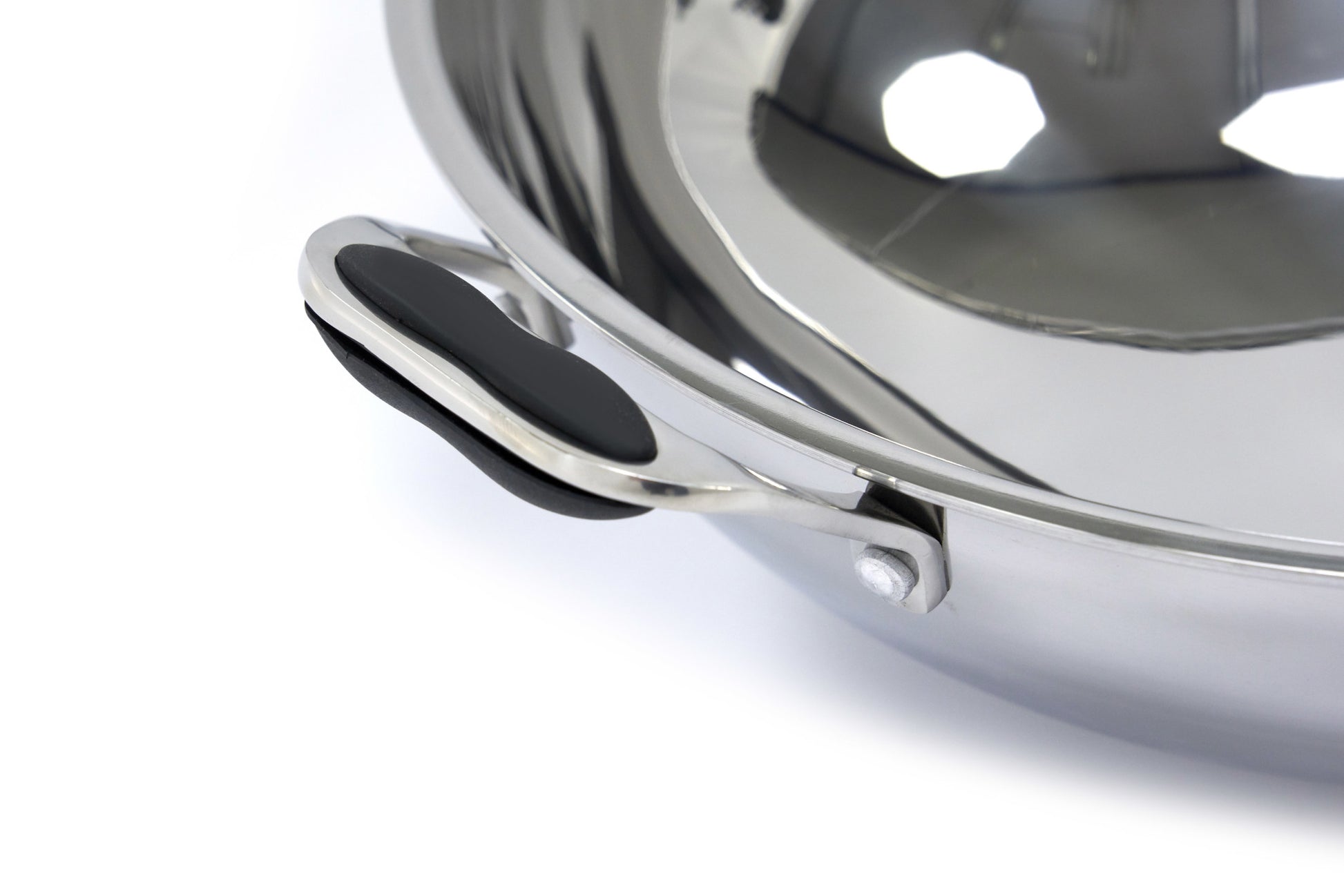 Poêle à wok - Ø36 cm - acier inoxydable - induction