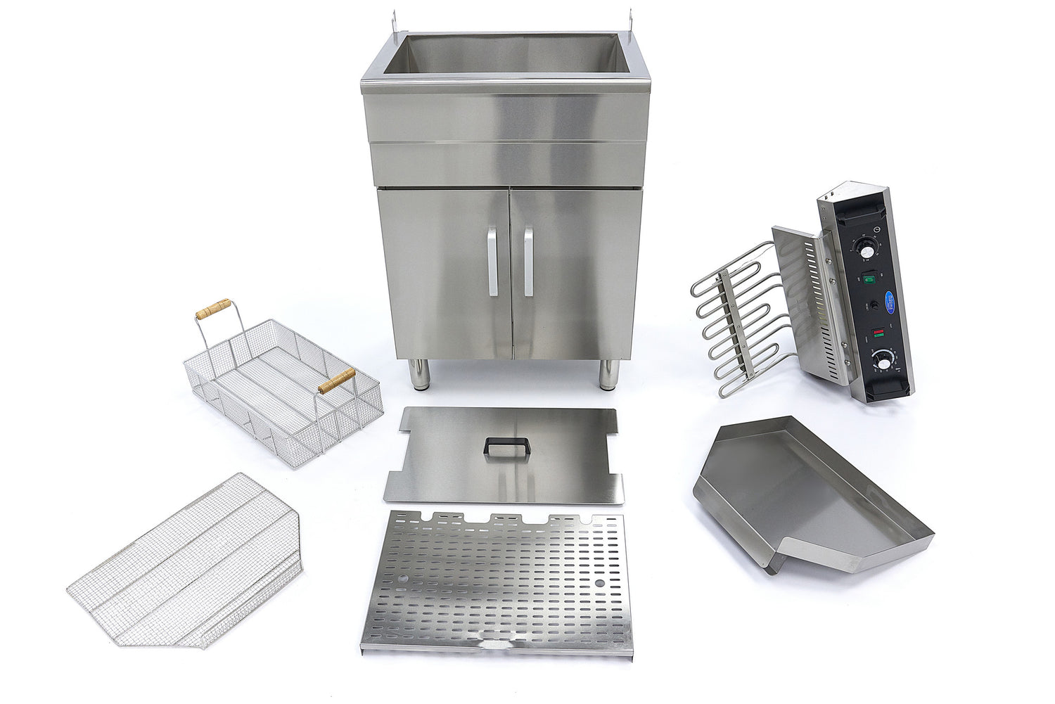 Friteuse - 35 L - 1 panier - avec robinet de vidange - 400V