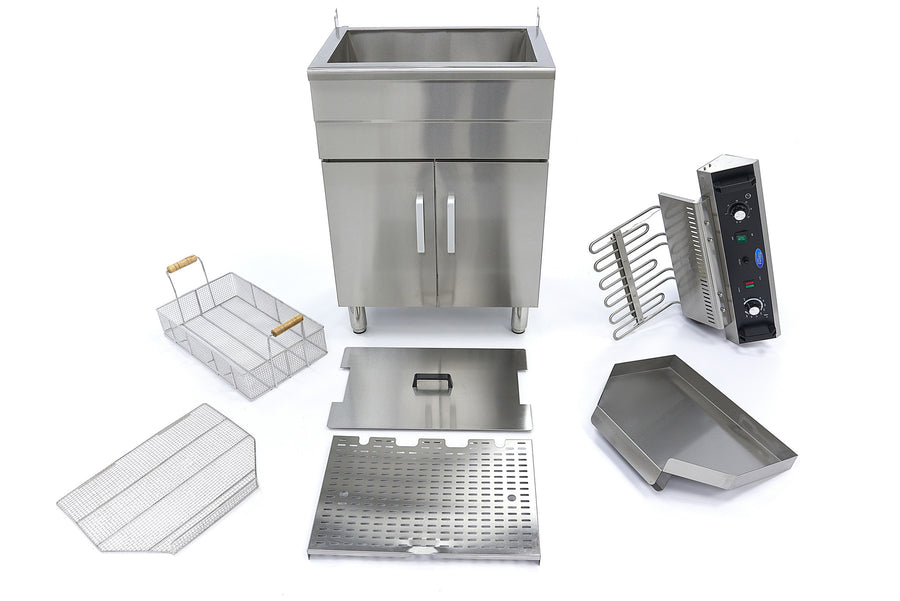 Friteuse - 35 L - 1 panier - avec robinet de vidange - 400V