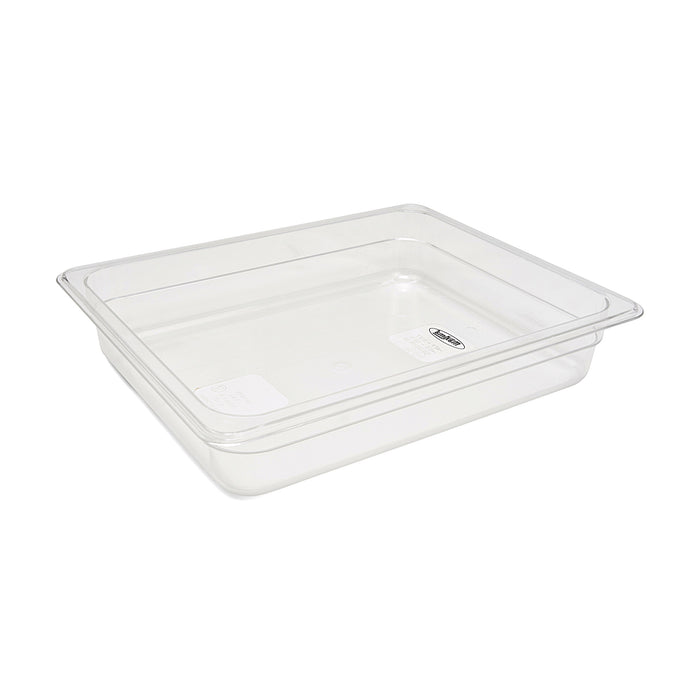 Récipient gastronorm 1/2 GN en polycarbonate de 6,5 cm de profondeur, modèle Maxima, pour stockage alimentaire.