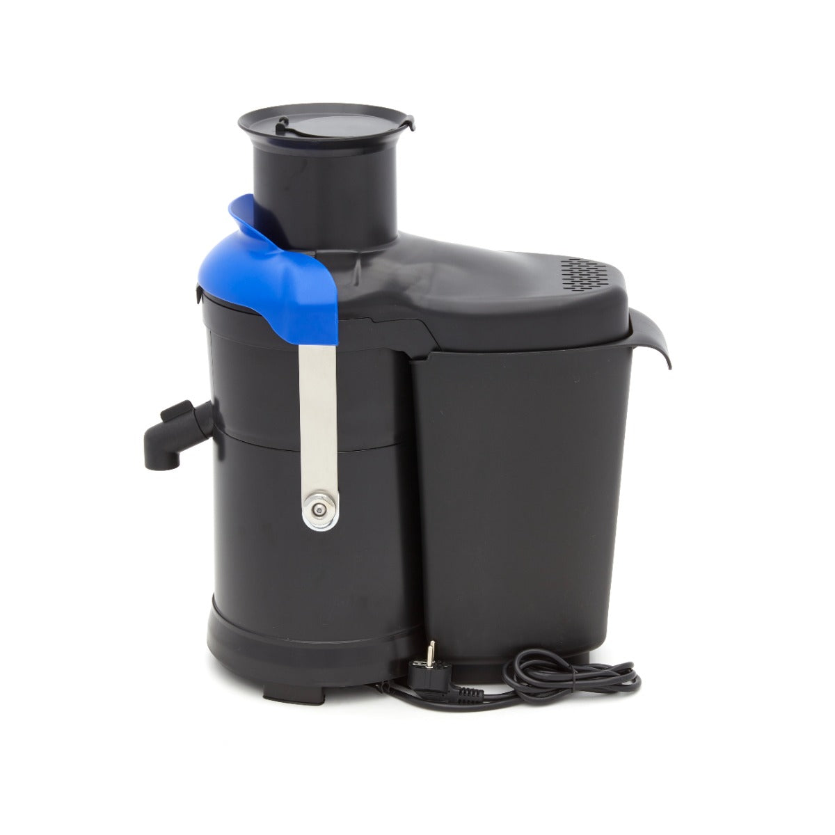 Extracteur de jus Maxima avec presse-agrumes à 2 vitesses et hauteur de verre de 19 cm.
